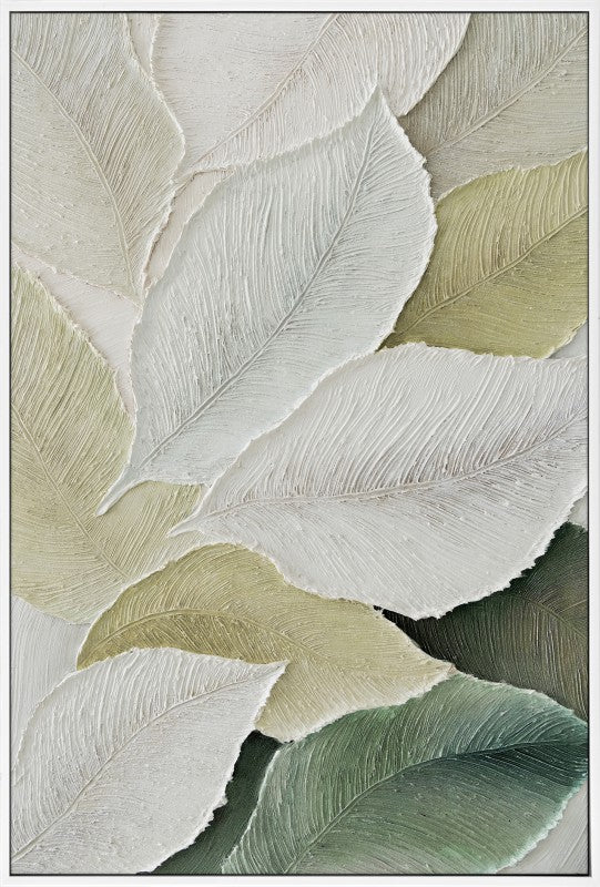 Organic Leaves Framed Artwork 120cm V637-E592662