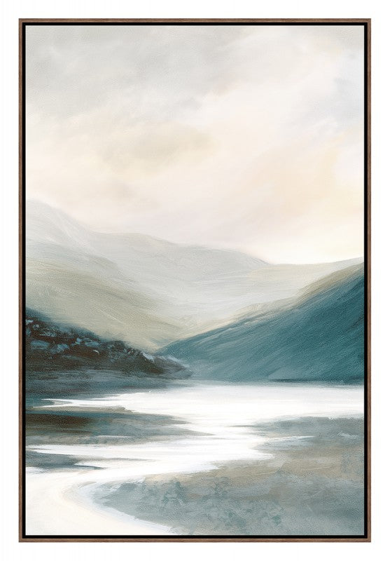 Mountains By The Canal Framed Artwork 120cm V637-E592694