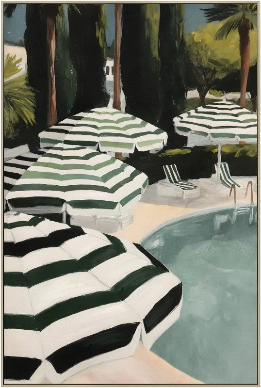 Chateau Pool Framed Artwork 120cm V637-E592712