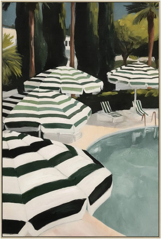 Chateau Pool Framed Artwork 120cm V637-E592712