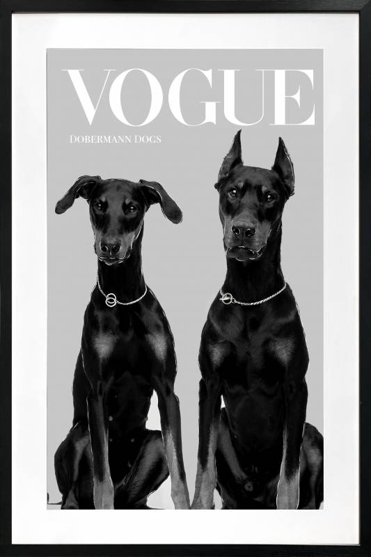 Luxury Dog Artwork Framed W Glass Front 80x120cm V637-E646073