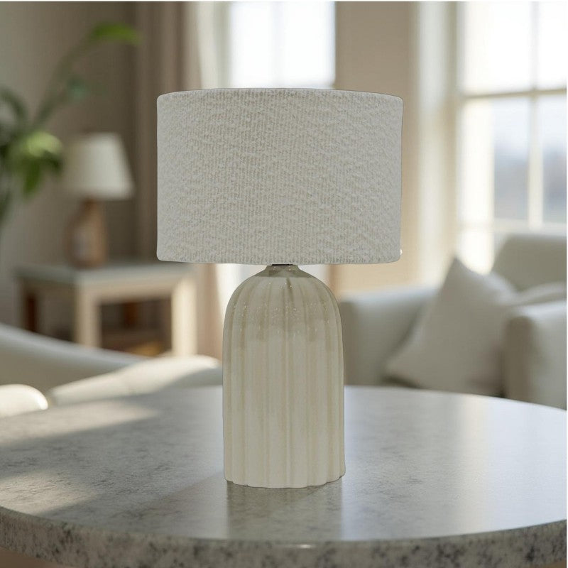Elan Table Lamp Boucle Shade 37cm V637-E689009