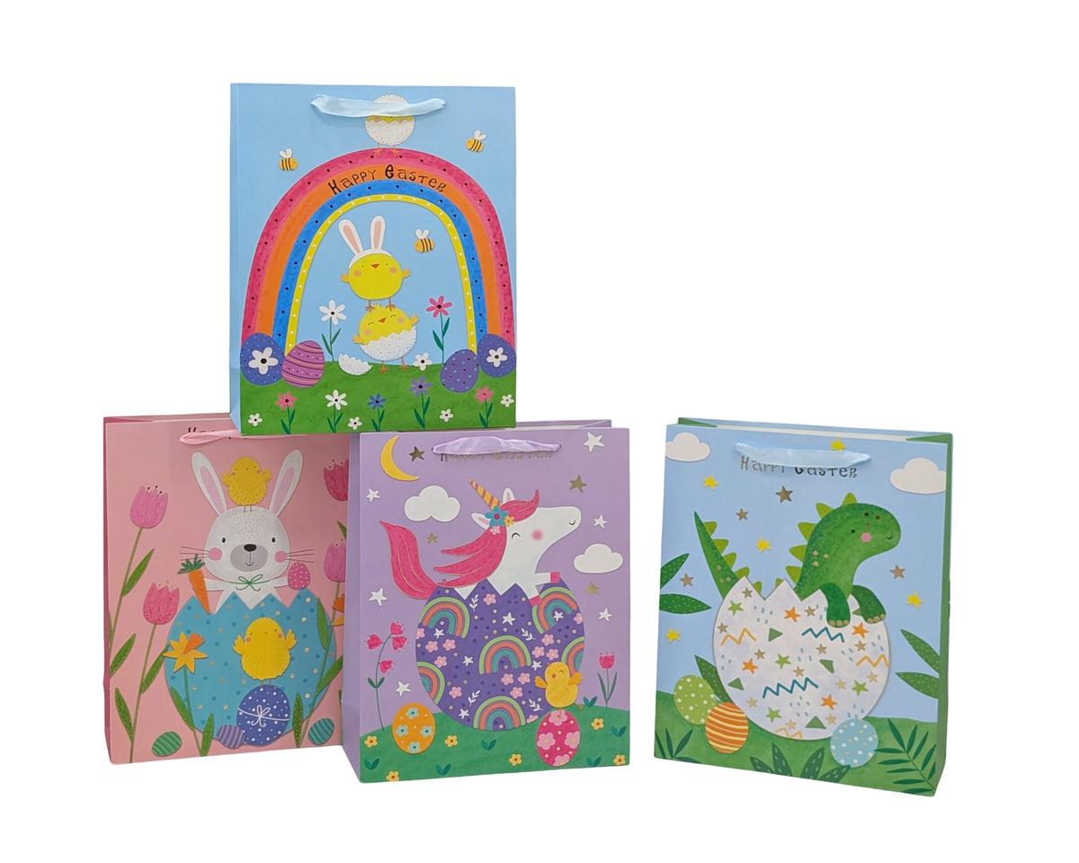 bulk 24 Easter Playmates Gift Bag Small 4 Asst