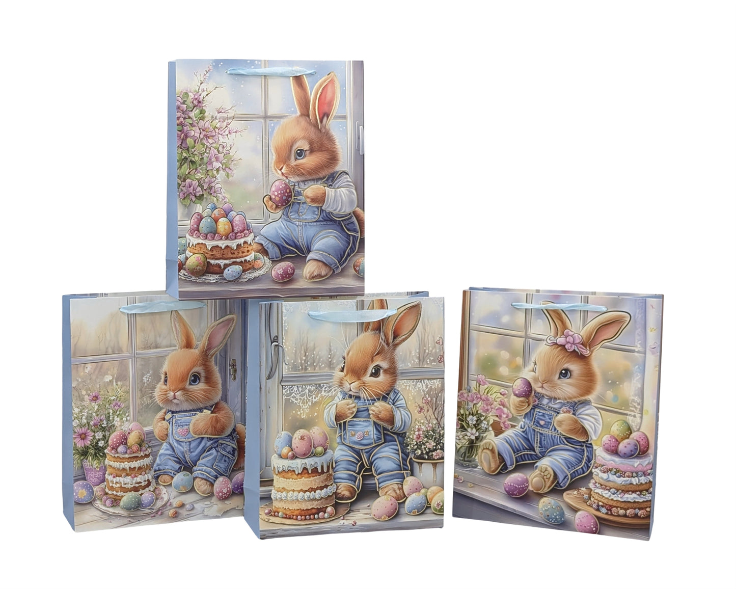 bulk 24 Easter Confections Gift Bag Medium 4 Asst V637-EAS38720