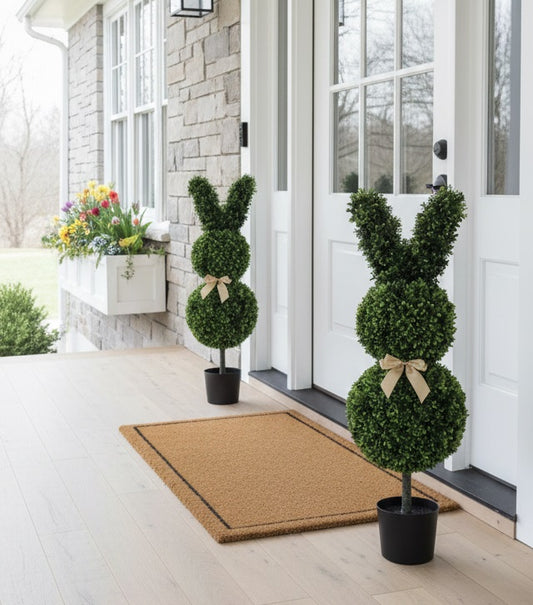 Set 2 Artificial Bunny Shaped Topiary Tree 80cm V637-EAS38736