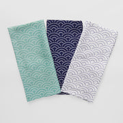 Furoshiki Gift Wrap 50cm Wave Pattern On Blue V637-F0012