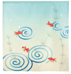 Noren Door Curtain Short 90cm Goldfish V637-F0146