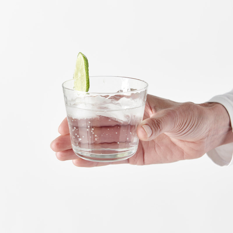 Glass Mini Tumbler Dimpled 220ml V637-G0062