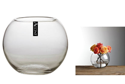 Glass Rose Fish Bowl 12x10cm V637-GBO30318