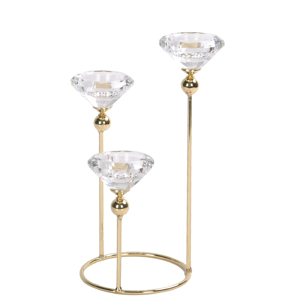 Diamond Shape Tealight Candle Holder 25cm V637-GCH31498