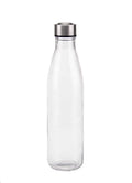 bulk 12 Clear Glass Water Bottle 1L 2 Assorted 8x31cm V637-GLA30767