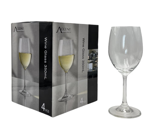 bulk 24 Clear Wine Glass in Gift Pack 350ml V637-GLA38692