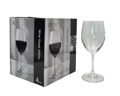 bulk 24 Clear Wine Glass in Gift Pack 430ml V637-GLA38693