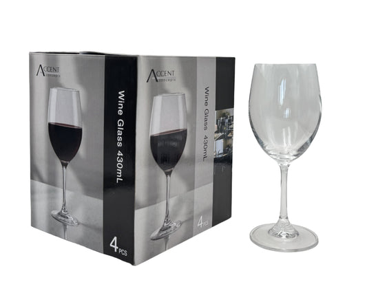 bulk 24 Clear Wine Glass in Gift Pack 430ml V637-GLA38693