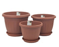bulk 15 Garden Plastic Pot & Saucer Medium Size 28x22cm V637-GRT30713