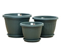 bulk 15 Garden Plastic Pot & Saucer Medium Size 28x22cm V637-GRT31689