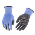 bulk 24 Blue U3 Polyester Shell w Black Nitrile Garden Gloves V637-GRT32794