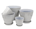 bulk 12 Brush Glazed Planter w Drainage Tray 34cm V637-GRT36992