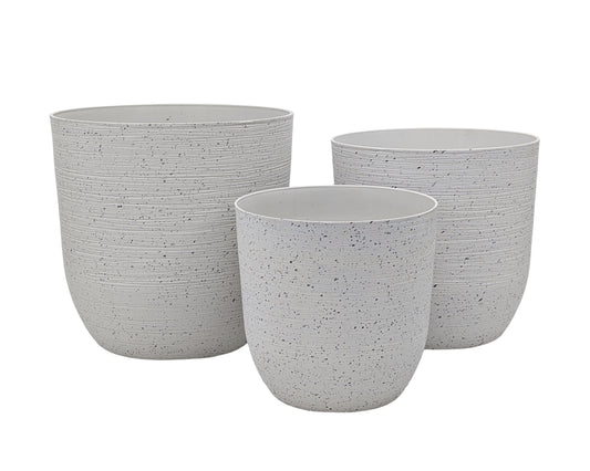 bulk 4 Sandstone Look Thick Plastic Planter Large Size 33x35cm V637-GRT38758