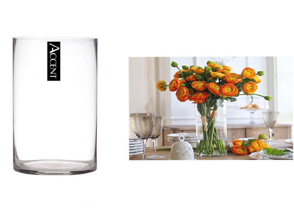 bulk 4 Glass Cylinder Vase 30cm V637-GVA30291