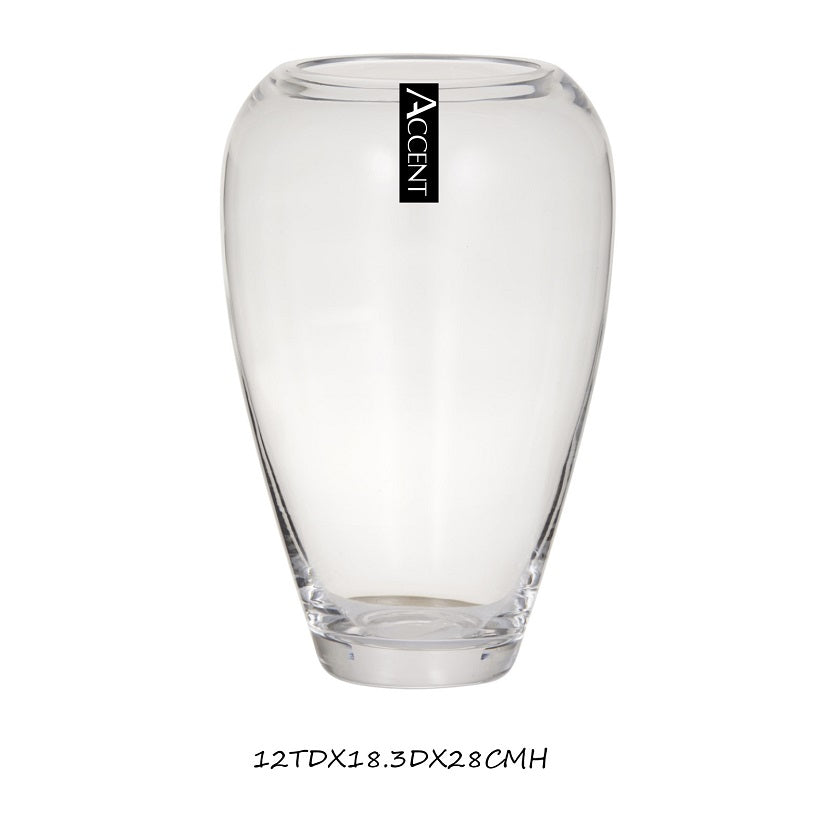 bulk 4 Roselle Glass Vase 28cm V637-GVA30306
