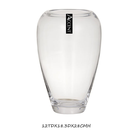 bulk 4 Roselle Glass Vase 28cm V637-GVA30306