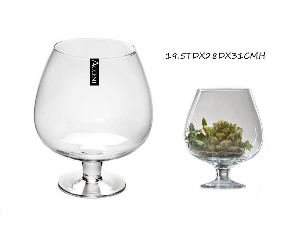 bulk 2 Glass Brandy Balloon Vase 31cm V637-GVA30316
