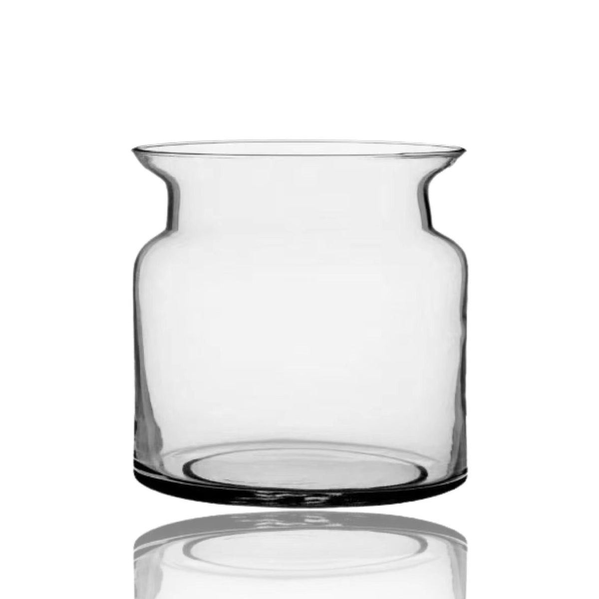 bulk 12 Glass Jar Shape Vase 15cm V637-GVA32799