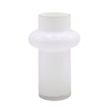 bulk 4 White Round Belly Glass Vase Tina 26cm V637-GVA37057