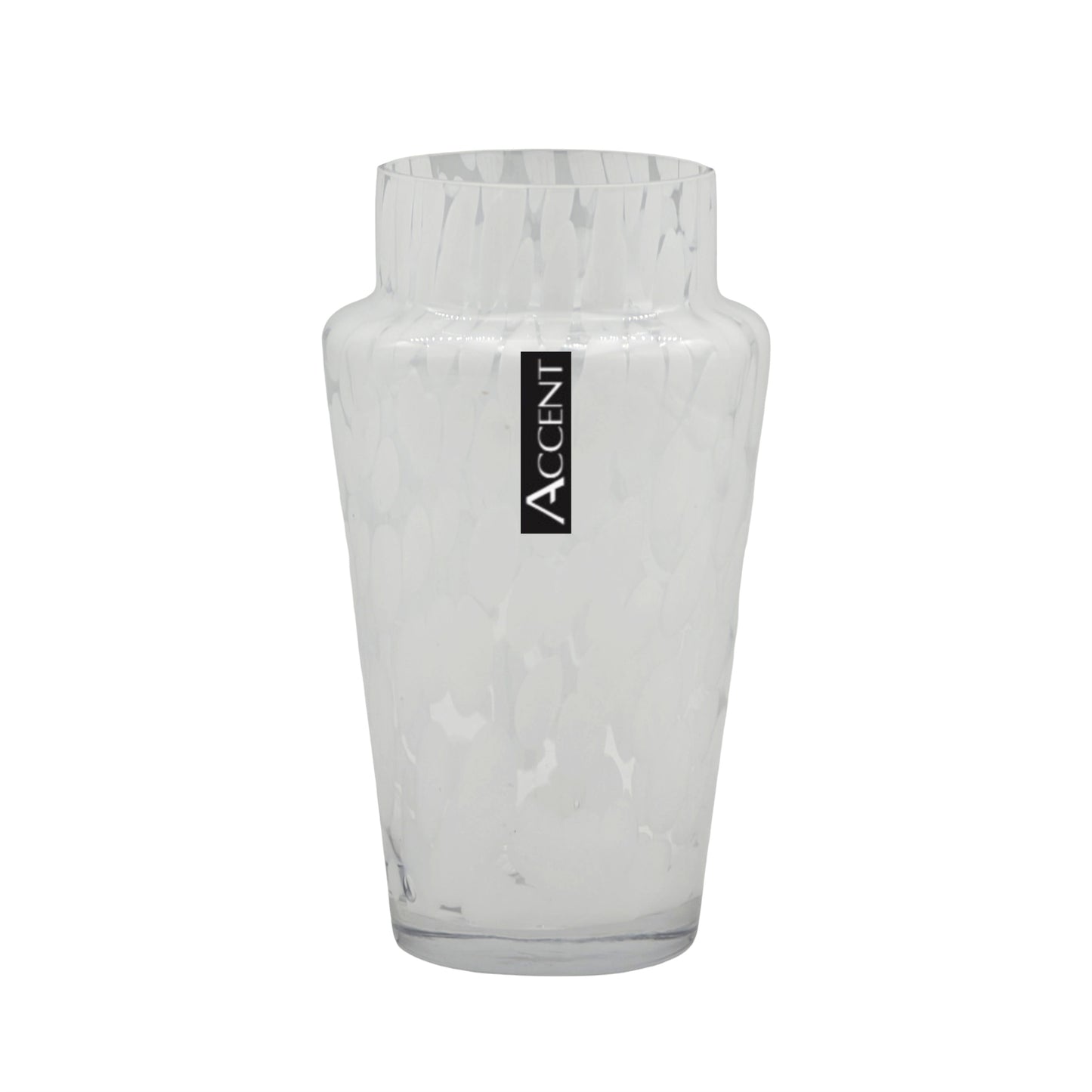 bulk 6 White Speckle Tapered Vase 21cm V637-GVA38788