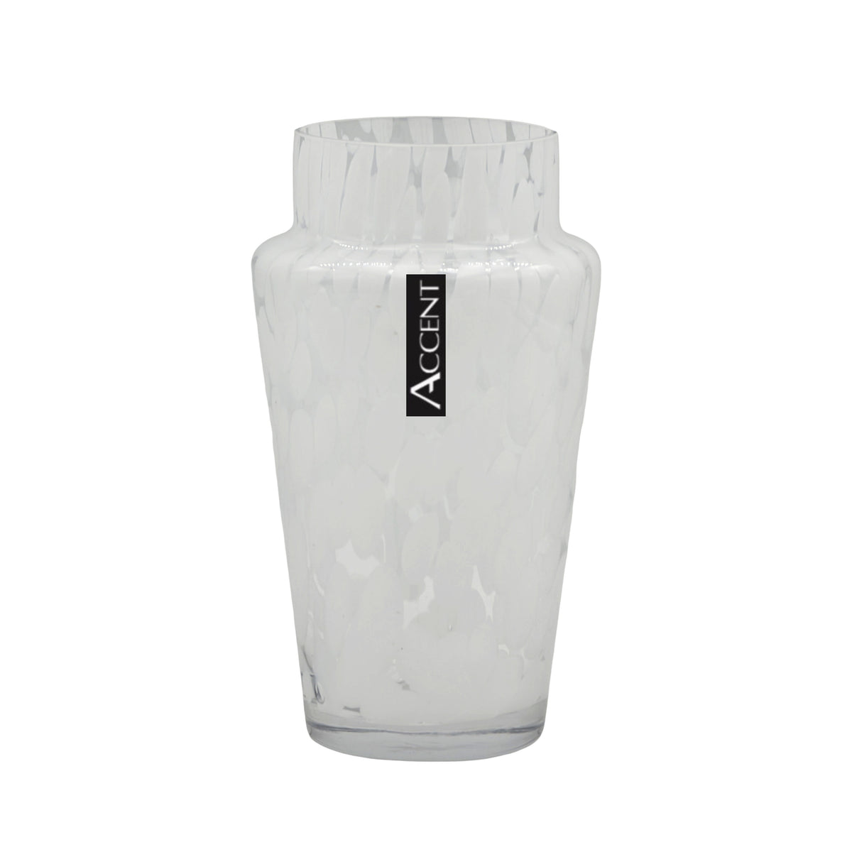 bulk 6 White Speckle Tapered Vase 21cm V637-GVA38788