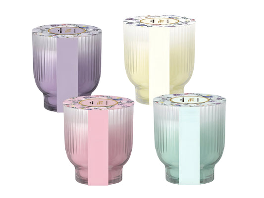 bulk 12 Jardin Floral Scented Candle 270g 4 Assort V637-INC37138