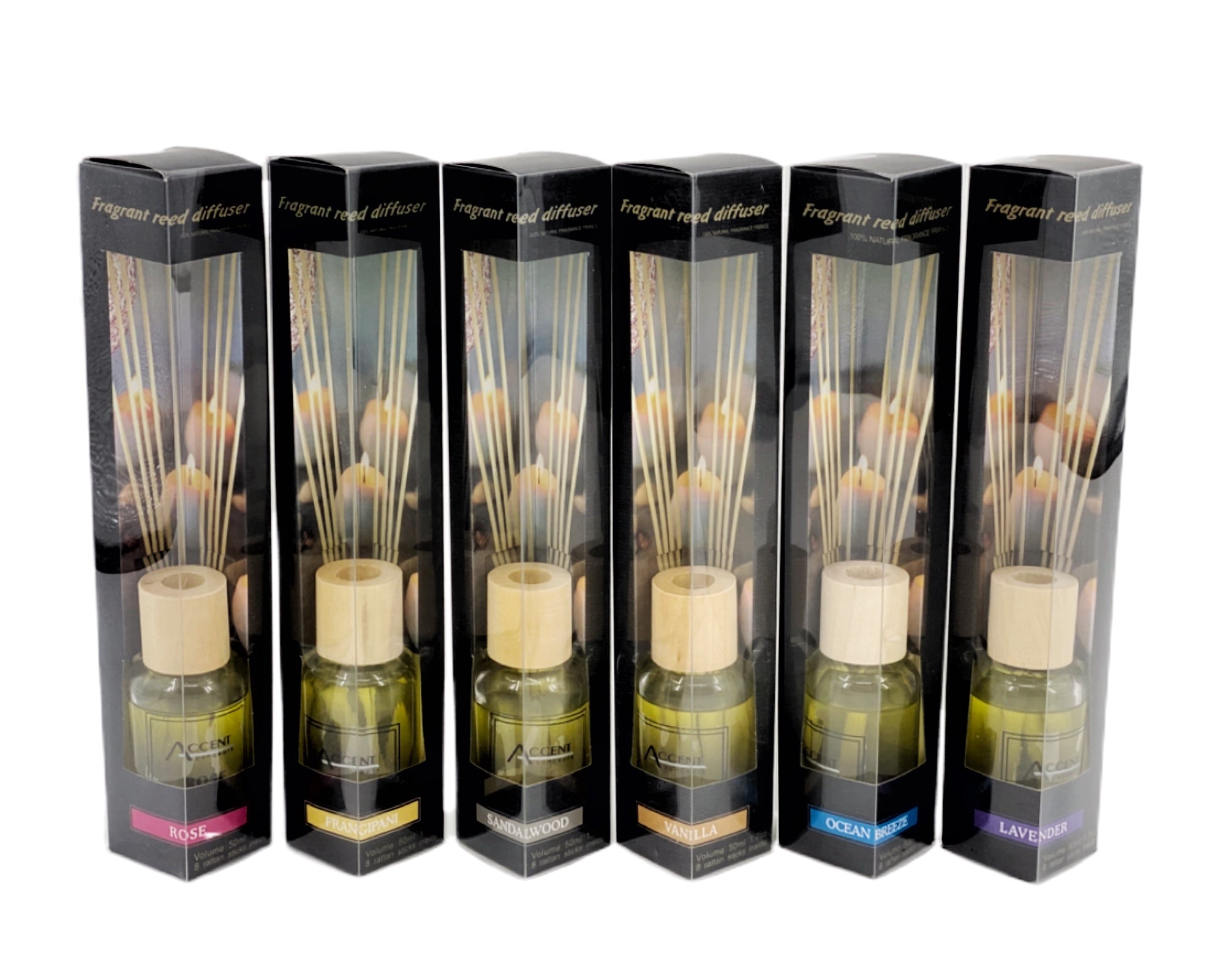bulk 48 50Ml Fragrant Oil Diffuser 8 Rattan Sticks Assortedfragrance V637-INC4229