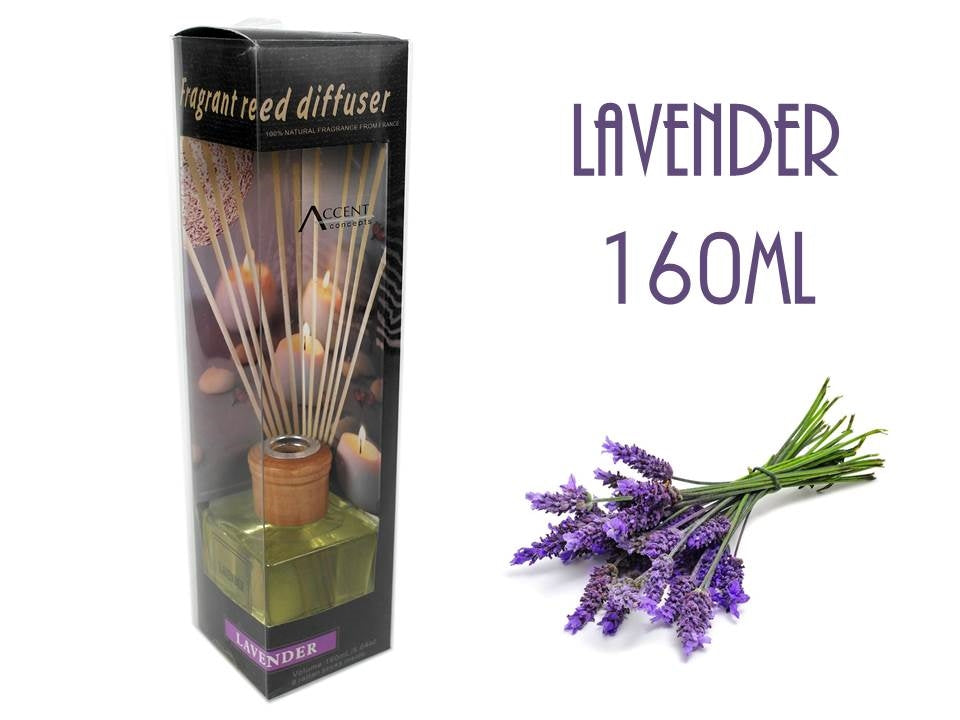 bulk 12 Fragrant Oil Diffuser Lavender 160ml 12 Rattan Sticks V637-INC5570