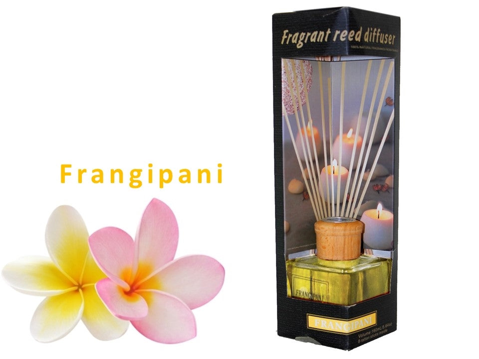 bulk 12 Fragrant Oil Diffuser Frangipani 160ml 12 Rattan Sticks V637-INC5572