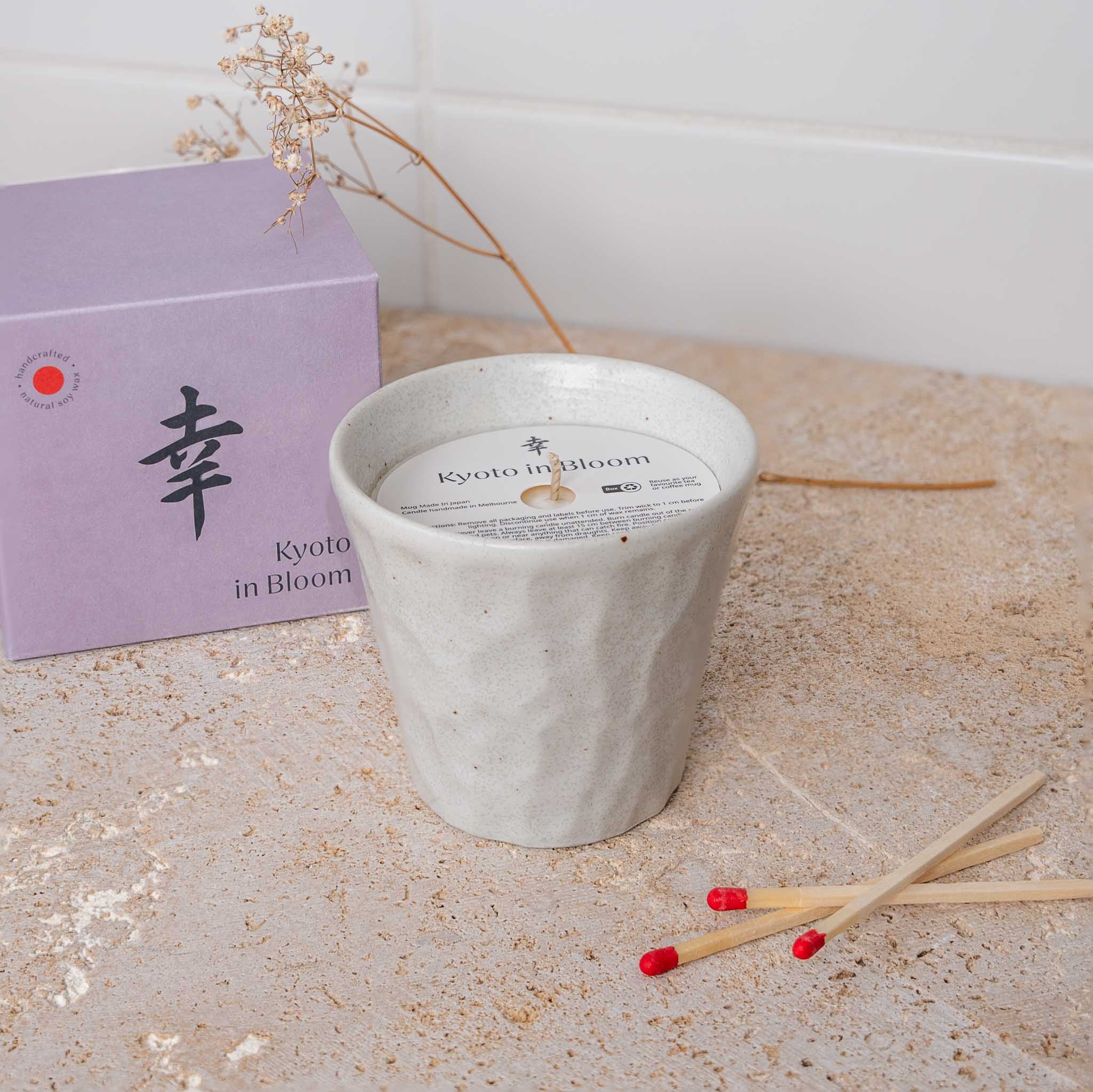 Candle Herbal Mint White Ceramic 180g V637-K0050W