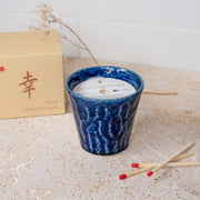 Candle Kyoto in Bloom Blue Ceramic 180g V637-K0052B