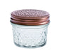 bulk 48 Diamond Look Glass Jar w Gold Lid Canister 7cm V637-KIT30730