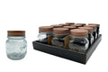 bulk 48 Glass Jar w Metal Lid 150ml Canister 8cm V637-KIT31694