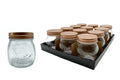 bulk 36 Glass Jar w Metal Lid 260ml Canister 9cm V637-KIT31695