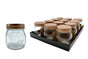 bulk 36 Glass Jar w Metal Lid 260ml Canister 9cm V637-KIT31695