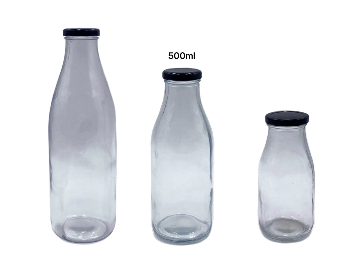 bulk 24 500ml Glass Milk Bottle V637-KIT31855