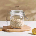 bulk 24 Glass Jar Metal Clip 700ml Canister 13cm V637-KIT32680