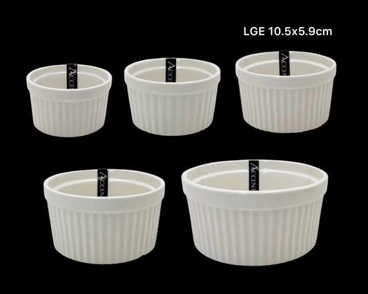 bulk 36 Large New Bone China Ramekln 10x6cm V637-KIT32842