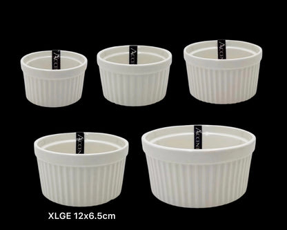 bulk 36 Xlarge New Bone China Ramekln 12x6cm V637-KIT32843