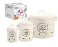 Set 3 Metal Breathable Tin Food Container 23cm V637-KIT33882