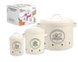 Set 3 Metal Breathable Tin Food Container 23cm V637-KIT33882