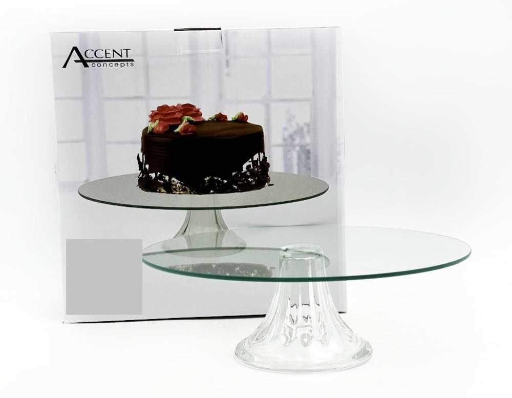 Glass Round Cake Stand 25cm V637-KIT33978