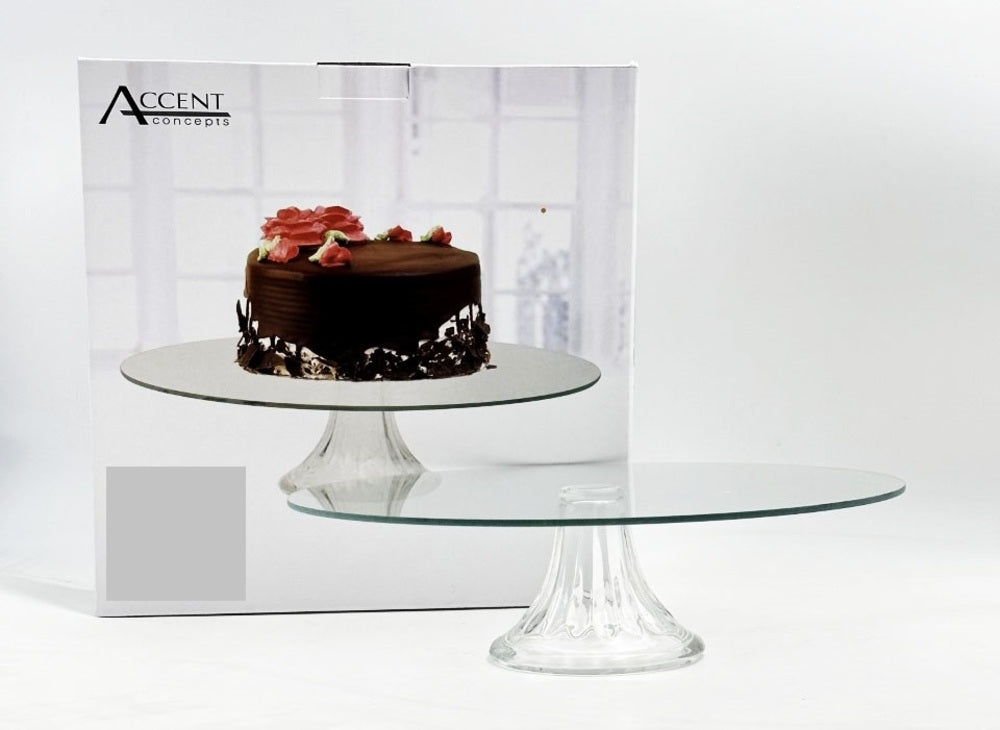 Glass Round Cake Stand 30cm V637-KIT33979