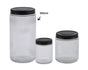 bulk 12 Ribbed Glass Jar With Metal Lid 950ml 9x19cm V637-KIT35077